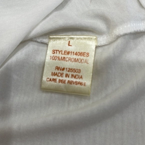 NWT Torn by Ronny Kobo Long White Tank with Rhinestones Racer Back SZ L - Picture 10 of 11